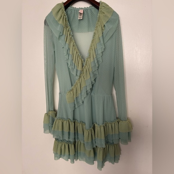 We Are Hah Dresses & Skirts - Women's Mint Green Ruffle Midi Dress